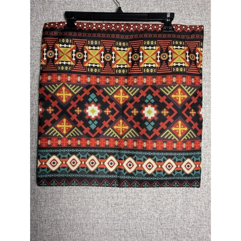 18 X18 Turkish African Pillow Cushion Cover Outdoor Washable Zip Red Blue Yellow